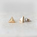 Tiny Pyramid earrings / choose your color / gold, silver and pink gold