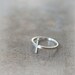 Sideways Cross Ring in sterling silver