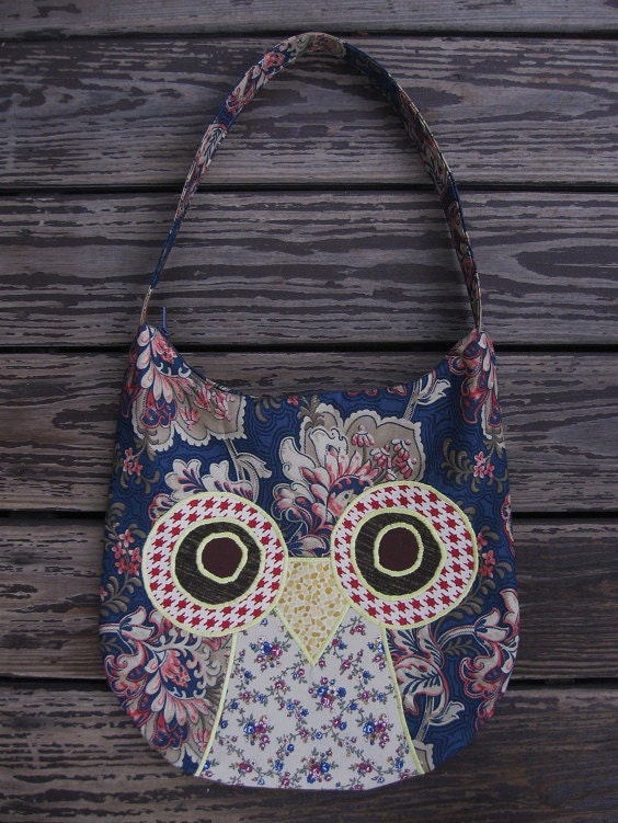 Owl Purse - Slouchy Hobo Bag