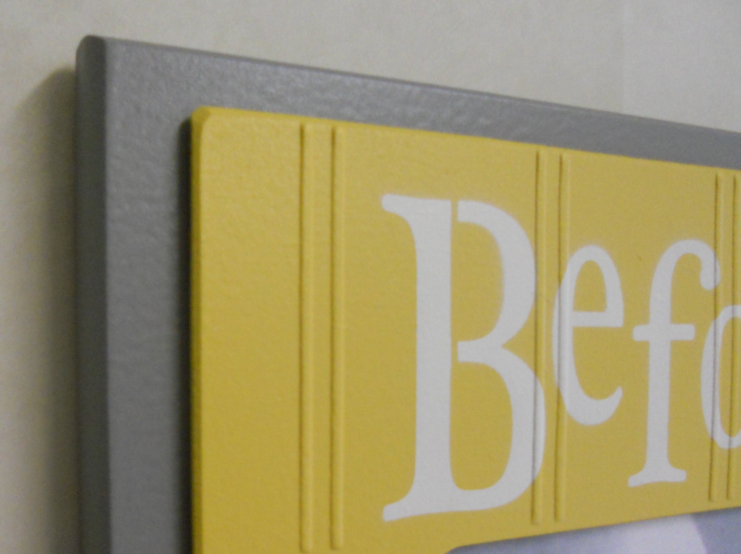 Yellow and Gray Art - Yellow Picture Frame Yellow and Gray Baby Shower Gift - Sign Saying - BEFORE I KNEW YOU...