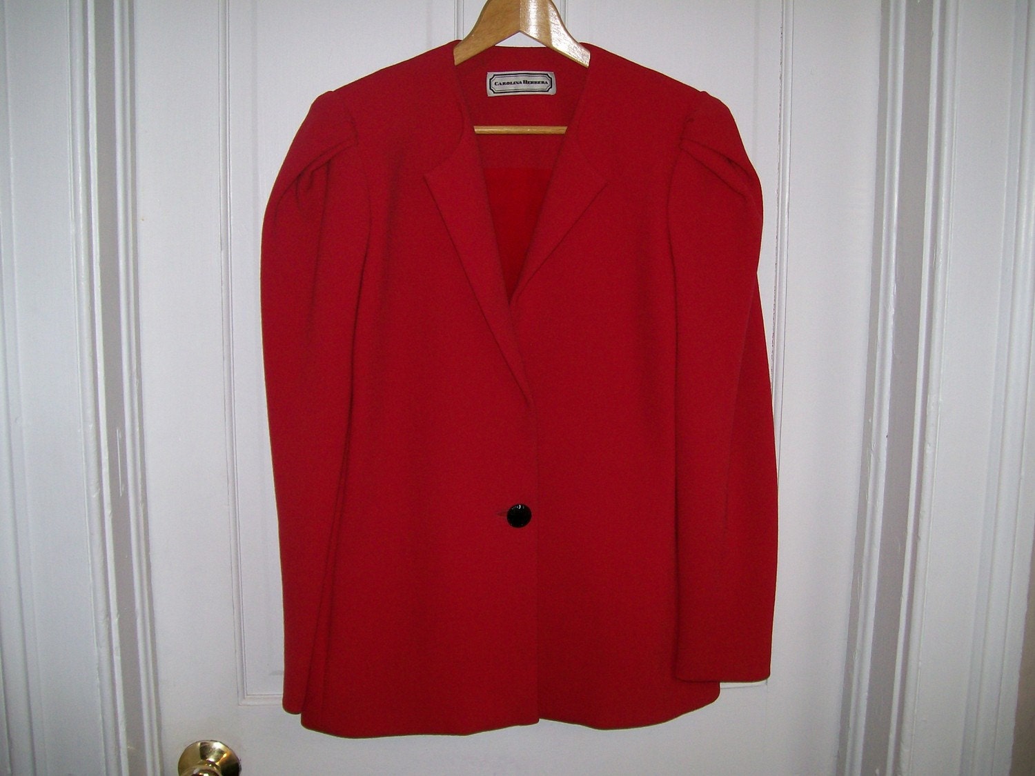Vintage Carolina Herrera Red Statement Jacket