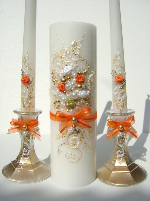 Unity candle set perfect wedding candles for your by PureBeautyArt
