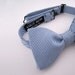 Men's Bow Tie - Blue and White Striped Cotton