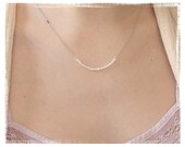 Tiny Freshwater Pearl Silver or Gold Necklace