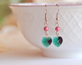 Sailor Jupiter inspired Swarovski heart earrings