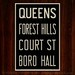 QUEENS (FOREST HILLS) New York City Subway Sign. Bus Scroll. 12 x 18 Rollsign Print