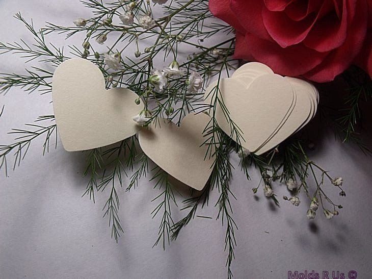 Heart (blank) Die Cut Tag set of 50