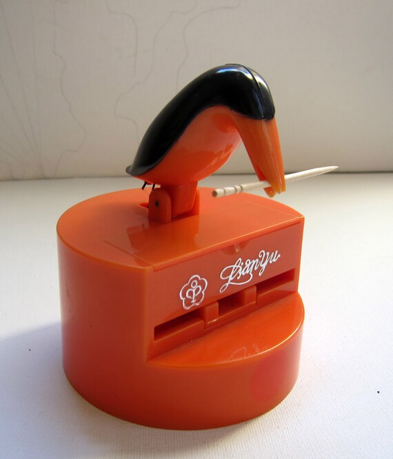 Vintage retro Kitsch bird toothpick holder by evaelena on Etsy