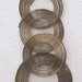 Vintage retro groovy 1970s tribal brass ring pendant