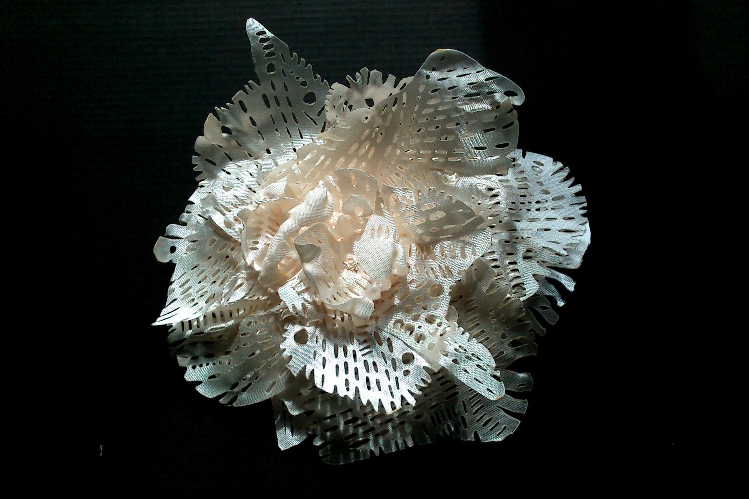 OOAK brooch - hair accessory in ivory