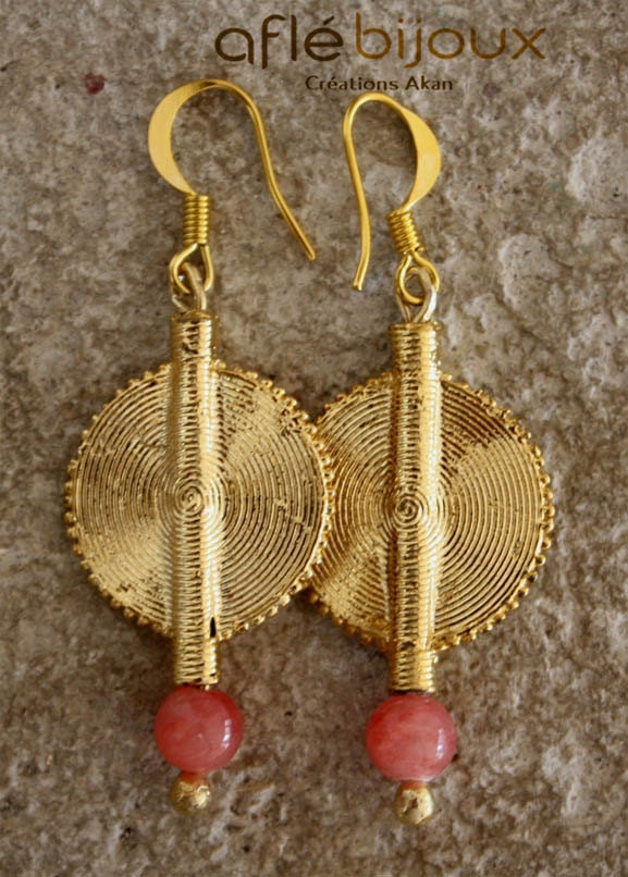 Aflé Bijoux African Earrings: Pink Agates Earrings
