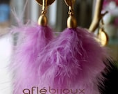 Aflé Bijoux Feather Earrings - Dusty pink