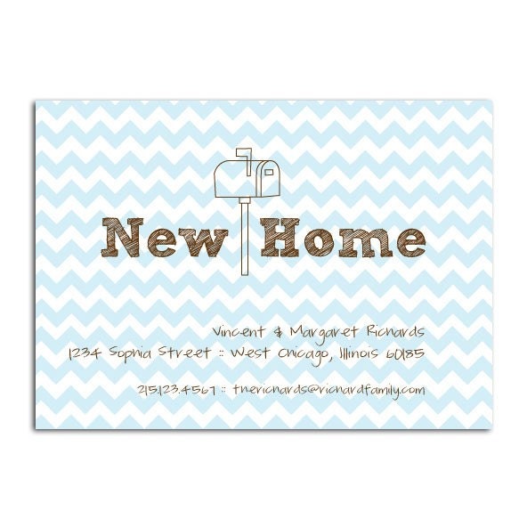5x7 Zig Zag Mailbox Moving Announcement