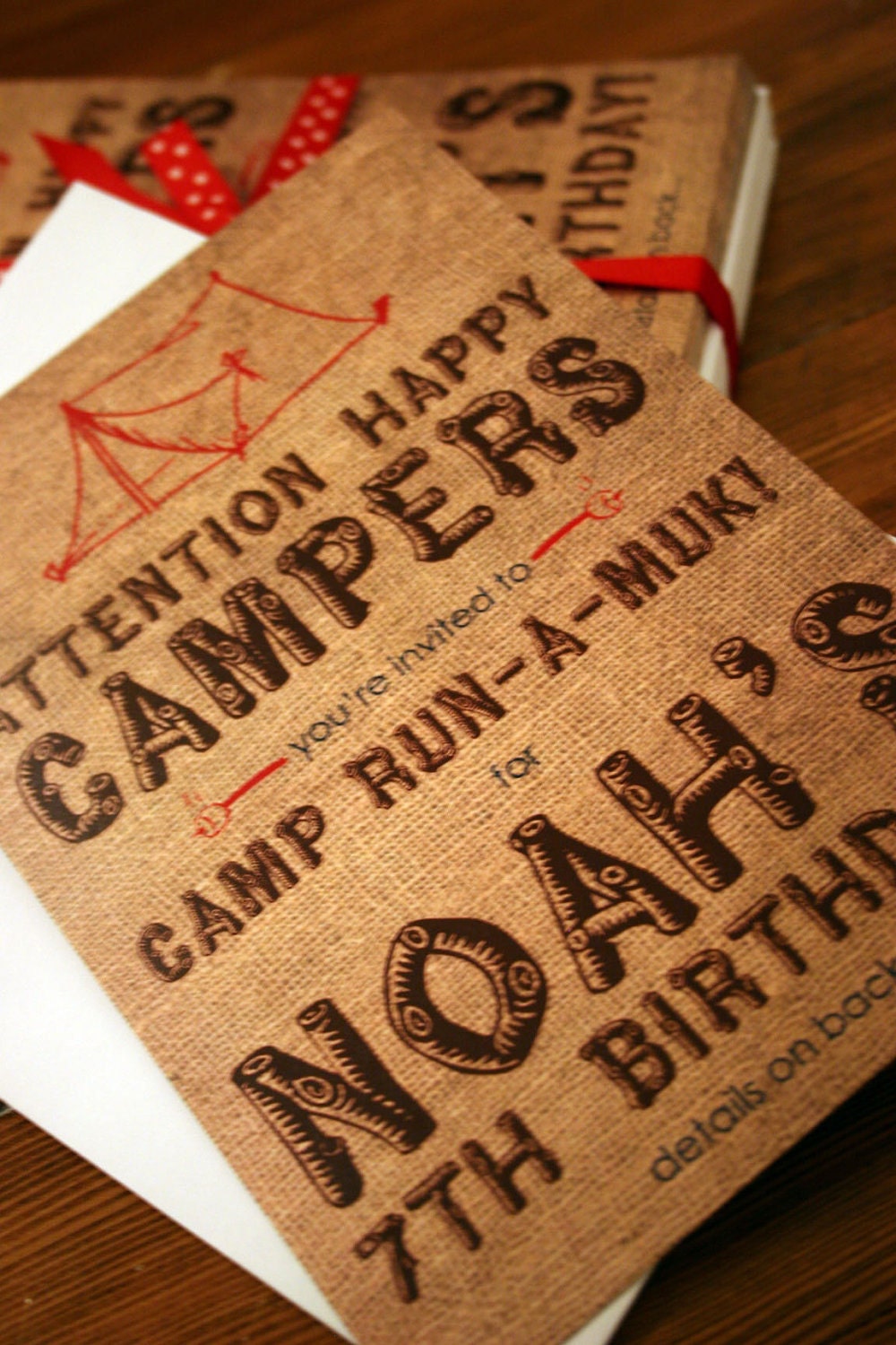Camping Party Invitation - 5x7 Printable Design
