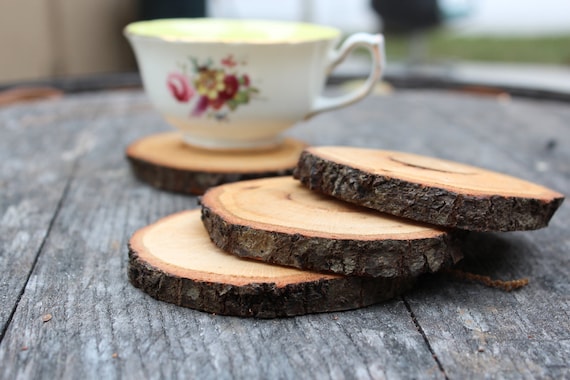 Wood coaster set