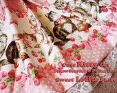Custom Cute Kitty Cat Strawberries & Polka Dots Pink Sweet Lolita Skirt - ANY SIZE