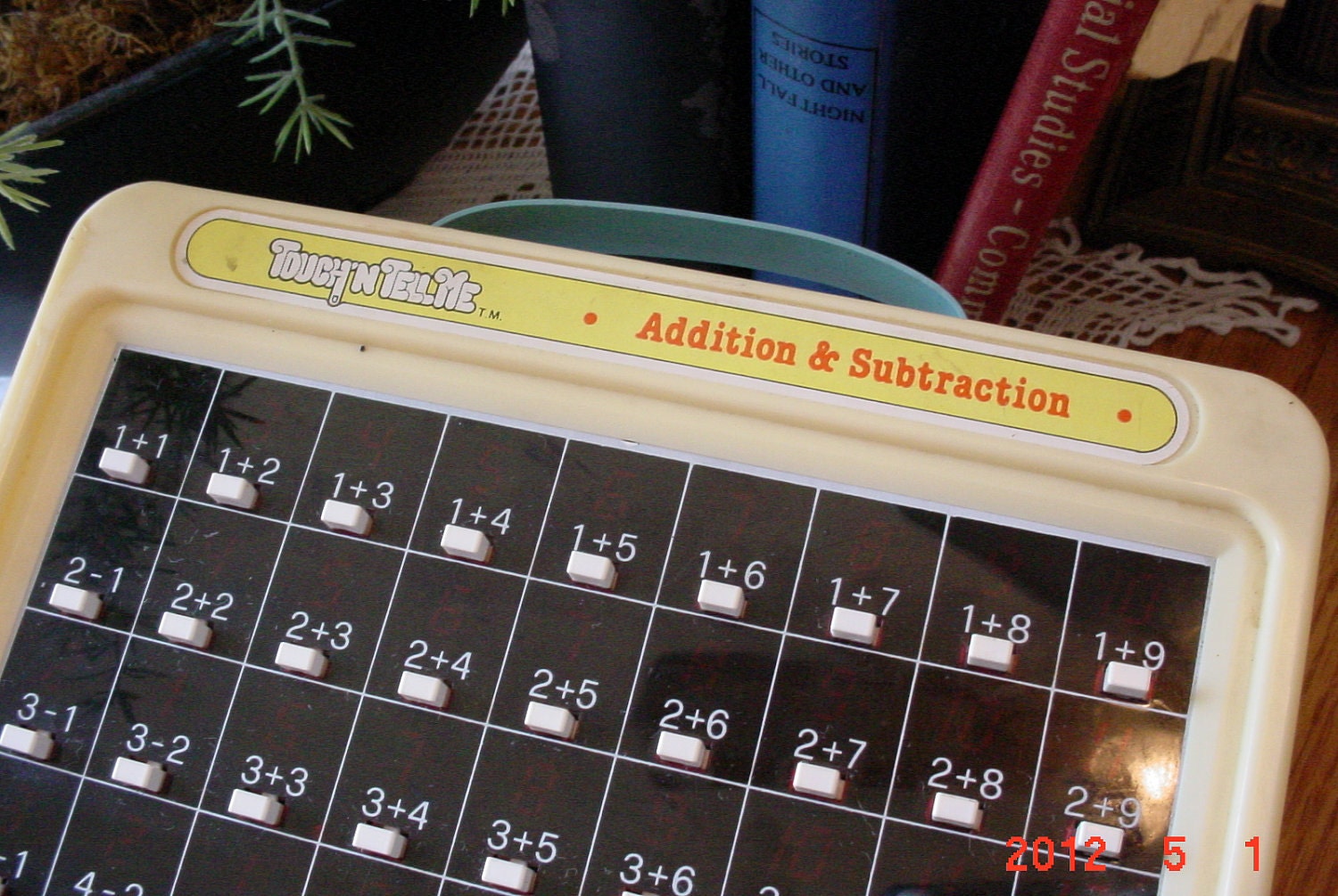 Vintage Educational Childrens Addition/Substraction Toy Game