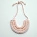 Eco Fashion Spring Jewelry - T Shirt Necklace Triple Braided Fabric - Pastel PALE PEACH