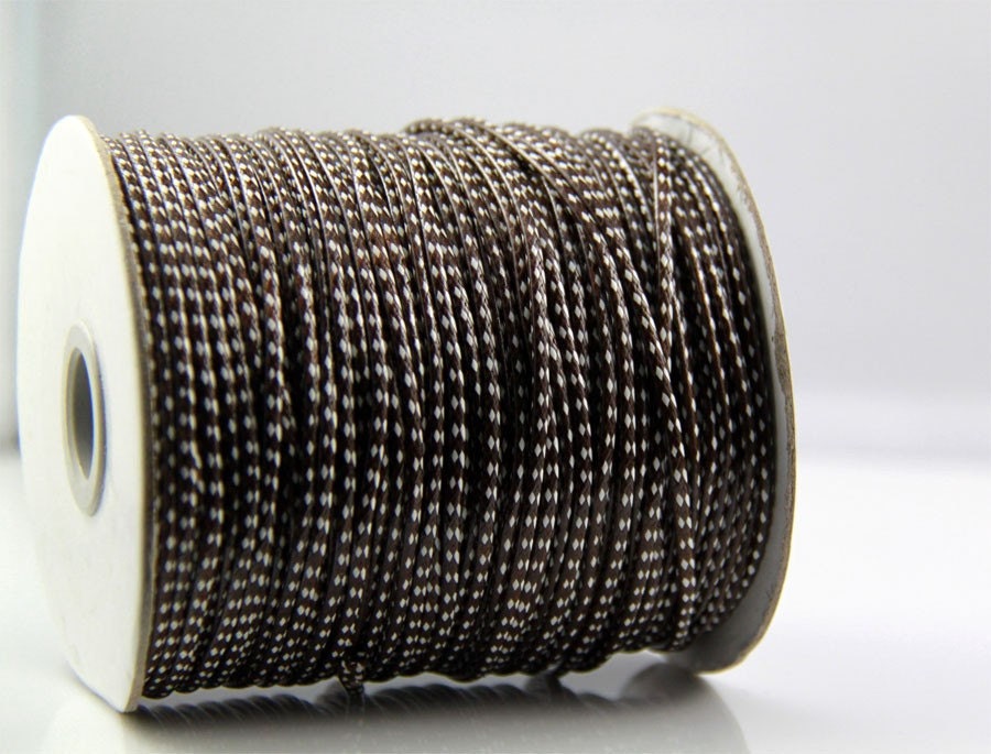 3M 2.0mm Brown and White Korea Wax Cord String