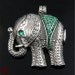 Large Silver Elephant Pendant Charm