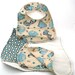 Burp Cloths & Matching Bib, Blue Elephants and Polka Dots- 3pc. gift set
