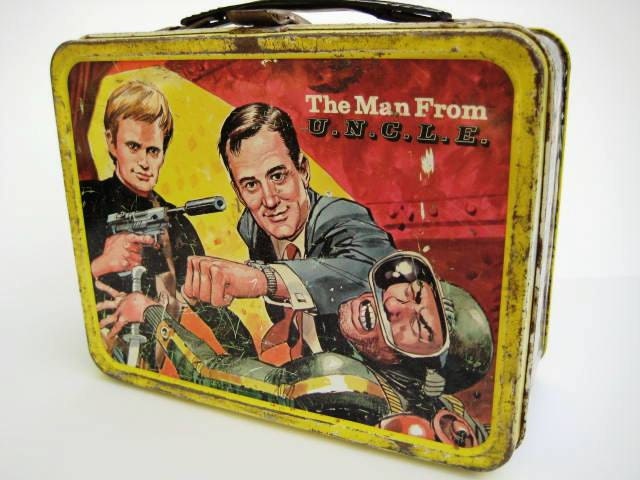 Vintage Metal Lunchbox 1966 -Thermos Man From UNCLE Lunchbox - Rare