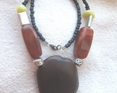 African Carnelian jade Sea heart seed Love Necklace by Fianaturals on Etsy
