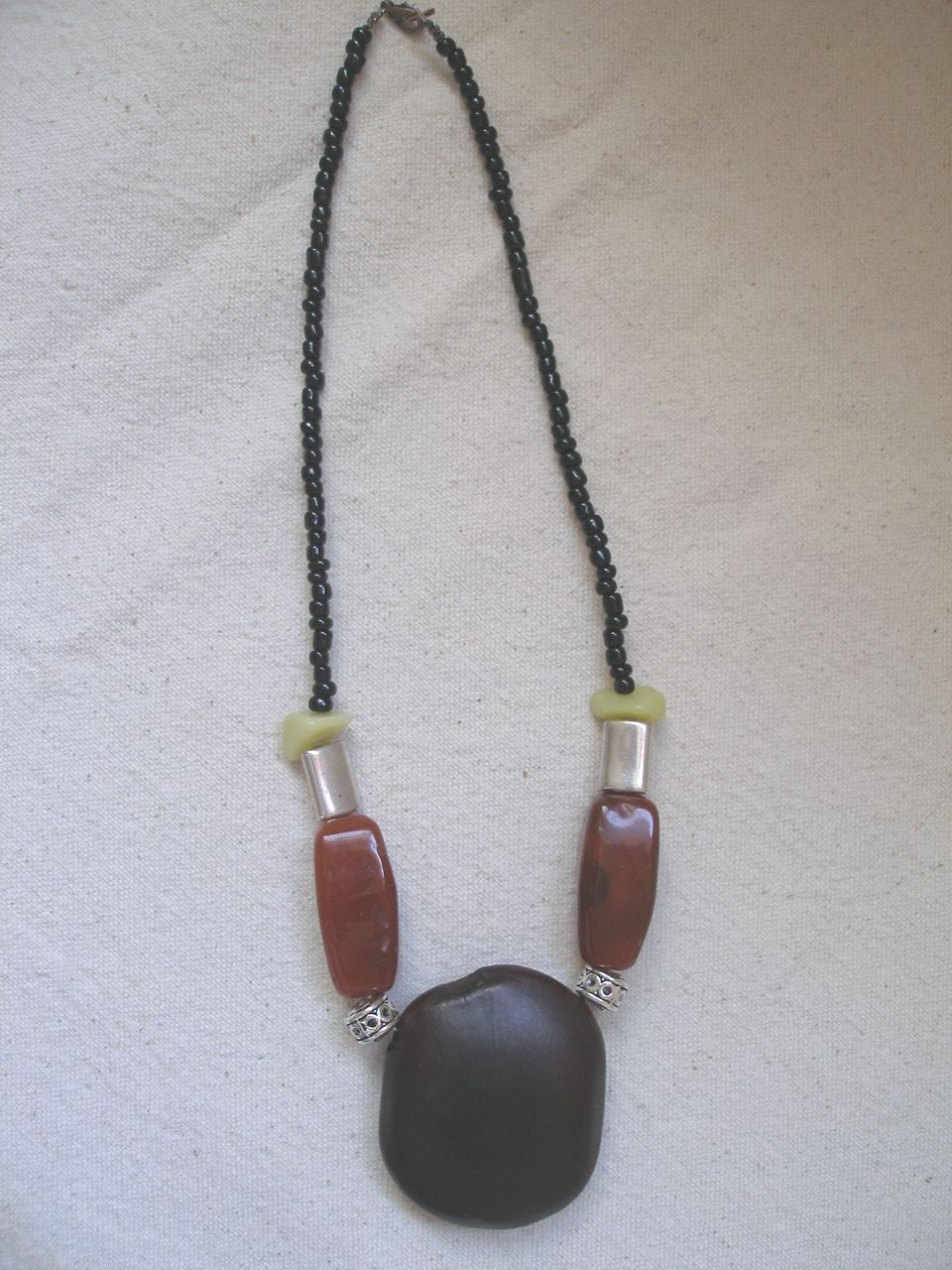 African Carnelian jade Sea heart seed Love Necklace by Fianaturals on Etsy