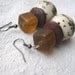 African Palm nuts brown seeds glassTribal Earrings by Fianaturals