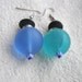African style Blue glass horn Earrings by Fianaturals