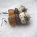 African Palm nuts brown seeds glassTribal Earrings by Fianaturals