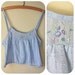 Little Powder Blue Embroidered Crop Top