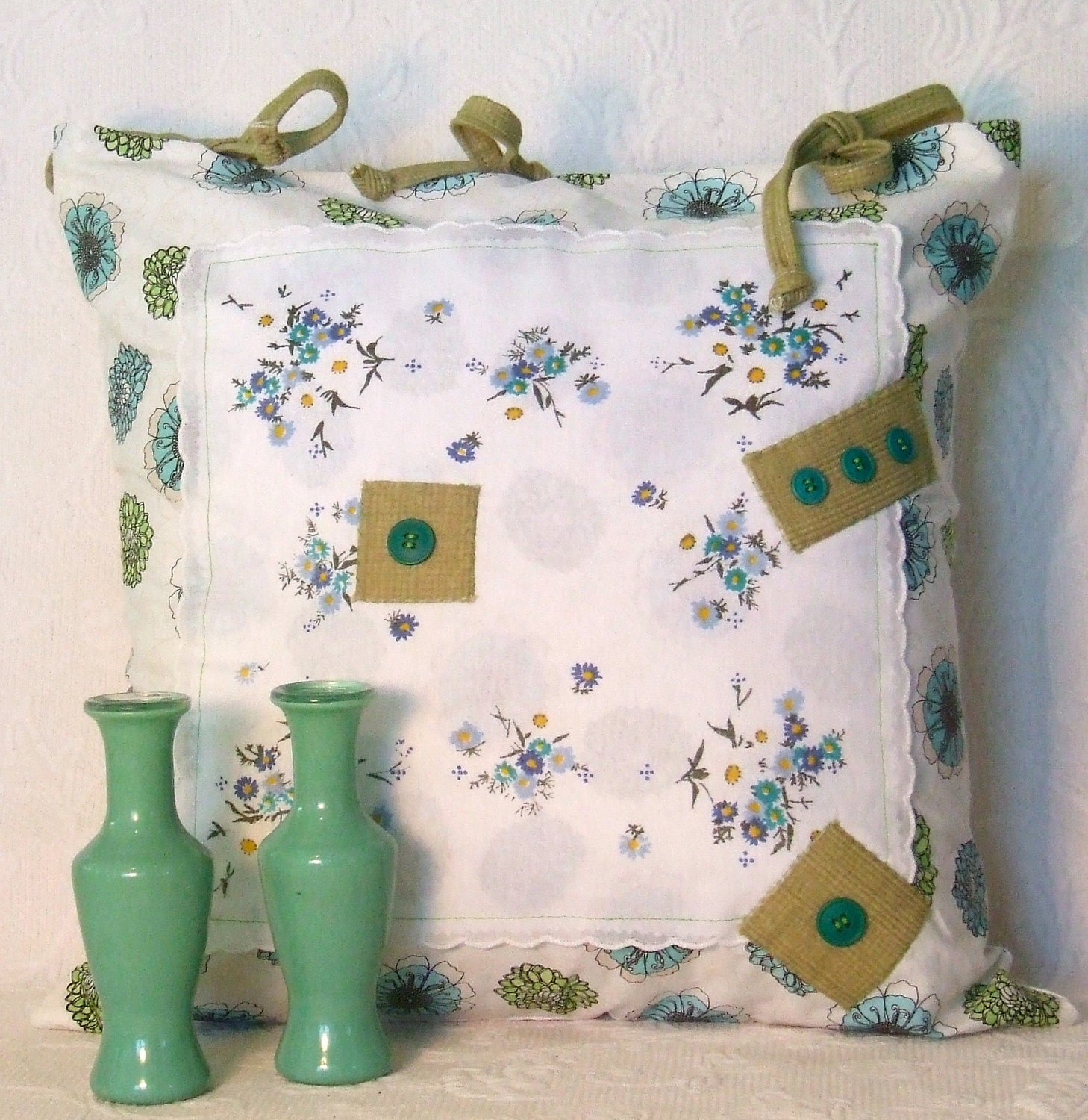 Patchwork Vintage Hanky Pillow