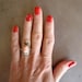 Antique Coral Cameo and Diamond Ring from 1912