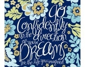 11x14 Poster - Go Confidently - NAVY