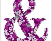 11x14 Poster - Floral Ampersand - Pink