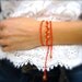 Bright Red Beaded Friendship Bracelet - Wrap Bracelet