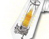 Steampunk style mens necktie "Beer-Machine".