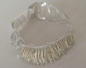 Modern Silvery Bridal Garter, Sequins Surrounded, for Charleston Dance