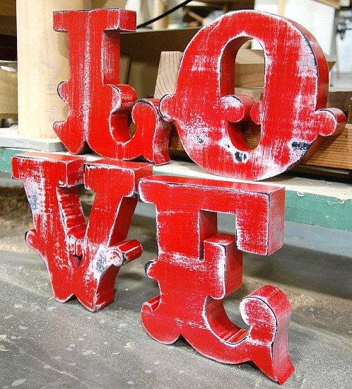 Stripped and weathered LOVE