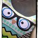 Hipster Owl with Glasses - Teal Lime - Space Invaders - Chevron - Houndstooth - Retro