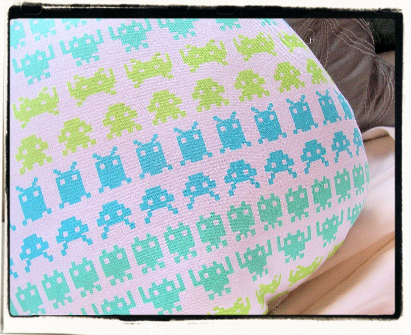 Hipster Owl with Glasses - Teal Lime - Space Invaders - Chevron - Houndstooth - Retro