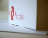 Personalized Circle Note Cards - Set of 12