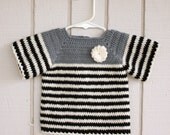 Crochet Baby Sweater Dress Tunic You Pick Size and Colors