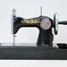 Black Vintage Toy Sewing Machine - Made in USSR 1950s-1960s - Collectible - Kids Room Decor - Working - Original Case