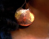 Large Hand Forged Copper Shields ...earrings