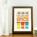Art for Kitchen Cathrineholm Typography art print inspirational quote - Love & Food A3 poster print