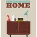 Mid century modern, Retro poster, Danish modern, scandinavian design print, wall decor  Home Sweet Home 50 x 70