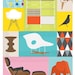 Mid Century poster, Eames print, retro decor, Modernist, Colorful print, art for nursery, happy, A3