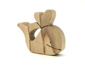 I Heart Whales - Natural Wood Teether - Organic Baby Toy - ArmadilloDreams